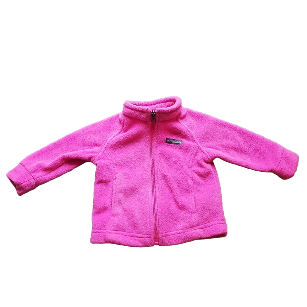Hot pink Columbia fleece baby girl jacket